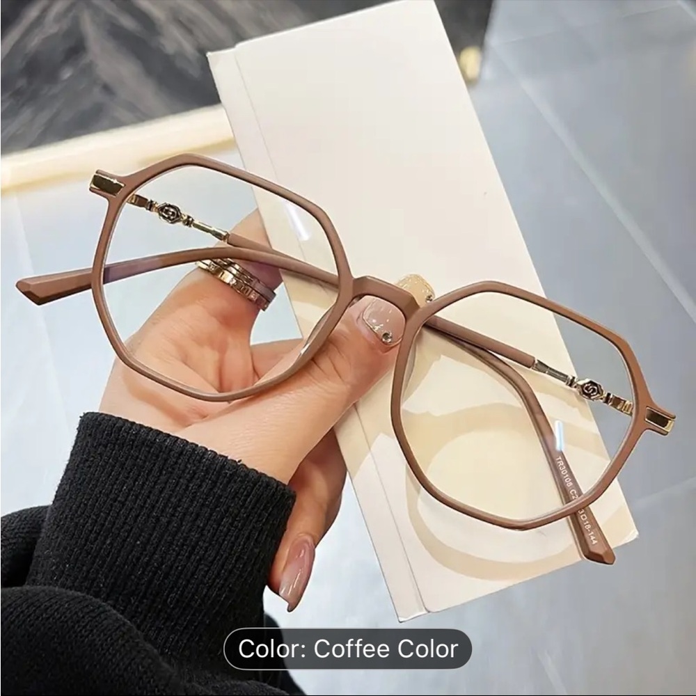 Elegant Coffee Color Women's Glasses